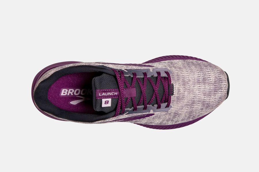 Brooks Running Shoes - Launch 8 Road Womens - Purple - AGB-157093